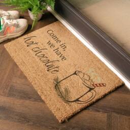 Artsy Mats Come In, We Have Hot Chocolate Coir Doormat (60 x 40cm) in Brown - Size: 40 x 60 cm - thumbnail 2