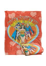 Warner Brothers Justice League Officially Licensed Silky Touch Super Soft Throw Blanket 152 x 127 cm in White - thumbnail 2