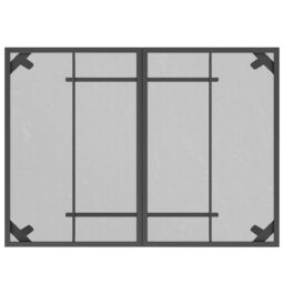 Berkfield Home Garden Table Anthracite 110x80x72 cm Steel Mesh in Black - Size: 110 x 80 x 72 cm - thumbnail 5