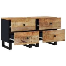 Berkfield Home Bedside Cabinets 2 pcs 40x33x46 cm Solid Wood Mango in Tan - Size: 40 x 33 x 46 cm - thumbnail 8