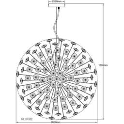 Netlighting Katrina Spherical Pendant Gold Colors K9 Crystals 9x G9 3000K - thumbnail 5