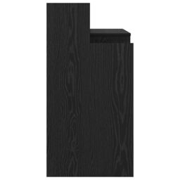 Berkfield Home Desk with Desk Lamps with Shelf with Storage Black oak Engineered wood - thumbnail 8