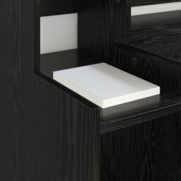 Berkfield Home Desk with Desk Lamps with Shelf with Storage Black oak Engineered wood - thumbnail 5