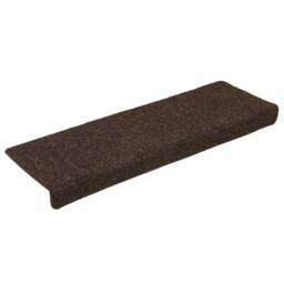 Berkfield Home Stair Mats 15 pcs Needle Punch 65x21x4 cm Brown - Size: Medium - thumbnail 3