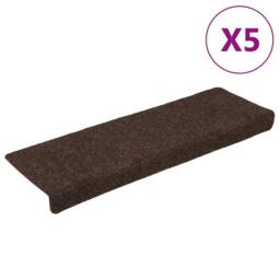 Berkfield Home Stair Mats 15 pcs Needle Punch 65x21x4 cm Brown - Size: Medium - thumbnail 1