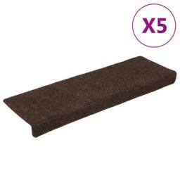 Berkfield Home Stair Mats 15 pcs Needle Punch 65x21x4 cm Brown - Size: Medium - thumbnail 2