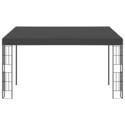 Berkfield Home Wall-mounted Gazebo 3x4 m Anthracite Fabric in Black - thumbnail 1
