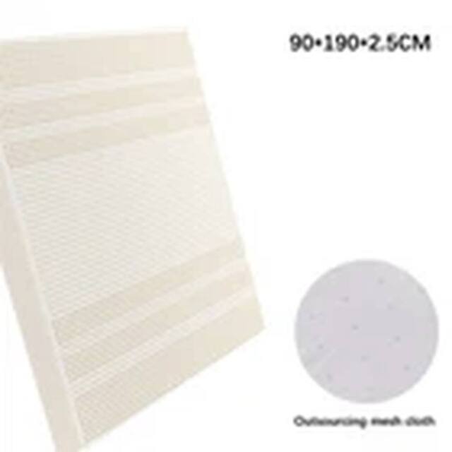 Havendro 90*190*2.5CM Natural Latex Mattress Thin Models Tatami Rubber Soft in White - image 1