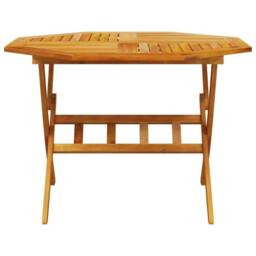 Berkfield Home 5 Piece Folding Garden Dining Set Solid Wood Acacia in Brown - thumbnail 4