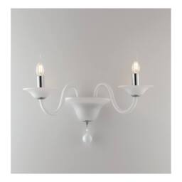 Netlighting SOFFIO Twin 2 Light Candle Wall Light White 47x36x30cm - Size: 47 x 36 x 30 cm - thumbnail 1