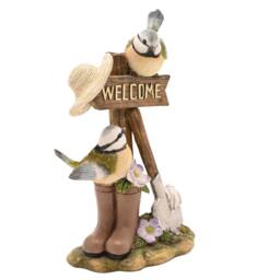 Country Living Blue Tits Welcome Sign - thumbnail 2