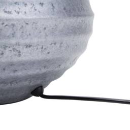 Wyld and Coco Table Lamp - Ribbed Silver Ceramic Base with Black-Silver Shade 42 cm - thumbnail 7