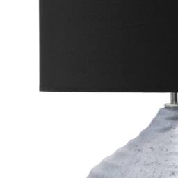 Wyld and Coco Table Lamp - Ribbed Silver Ceramic Base with Black-Silver Shade 42 cm - thumbnail 6