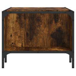 Berkfield Home Decorative Coffee Table with Rack Smoked Oak 100x51x40 cm Enginee in Brown - Size: 100 x 51 x 40 cm - thumbnail 5