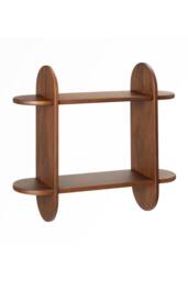 MH London Montague Solid Wood Wall Mounted Shelf in Walnut - thumbnail 2