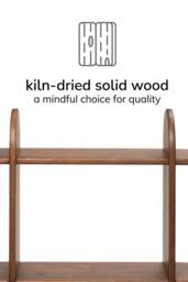 MH London Montague Solid Wood Wall Mounted Shelf in Walnut - thumbnail 5