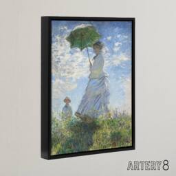 "Artery8 Madame Monet & Her Son Claude Monet Vintage Framed Canvas Wall Art - Size: W12"" x H16""" - thumbnail 2