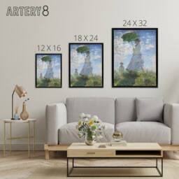 "Artery8 Madame Monet & Her Son Claude Monet Vintage Framed Canvas Wall Art - Size: W12"" x H16""" - thumbnail 4