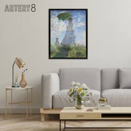 "Artery8 Madame Monet & Her Son Claude Monet Vintage Framed Canvas Wall Art - Size: W12"" x H16""" - thumbnail 3