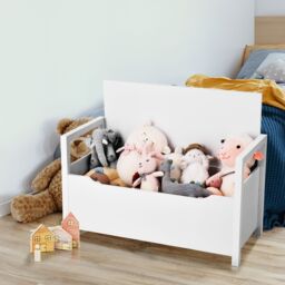Costway 2 IN1 Wooden Shoe changing Bench Shoe Storage Cabinet Organizer Padded Seat in Grey - thumbnail 4