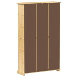 Berkfield Home Shoe Cabinet Corona 99x32x163.5 cm Solid Wood Pine in Brown - thumbnail 6