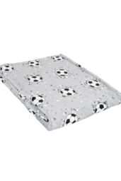 Bedlam 'Football' Super Soft Fleece Throw in Grey - Size: 43 cm x 43 cm - thumbnail 2