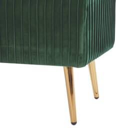 Wyld and Coco Emerald Green Velvet Bench with Gold-Tone Metal Legs 118 x 40 cm - thumbnail 6