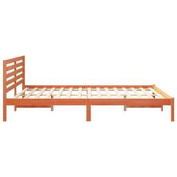 Berkfield Home Elegant with Headboard Wax brown 160 x 220 cm Solid pine wood - thumbnail 6