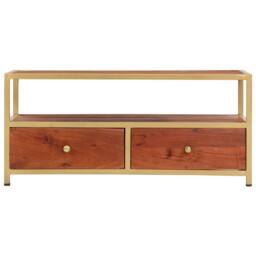 Berkfield Home Coffee Table 90x50x40 cm Solid Acacia Wood in Brown - Size: 90 x 50 x 40 cm - thumbnail 3