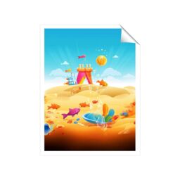"Warren Reed - Designer Fishes On A Beach Holiday Unframed Art Print - Size: W12"" x H16""" - thumbnail 2