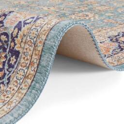 THE RUGS Keshan Maschad Oriental Optic Rug & Runner Vintage Persian Style Rug in Green - Size: 80 cm x 150 cm - thumbnail 3
