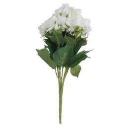 Lemon Pavilion Furniture and Decor White Hydrangea Bouquet Artificial Flower - L34 x W34 x H54 cm - Cream - thumbnail 6