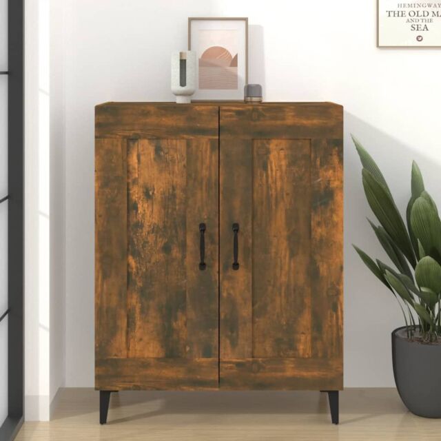 Berkfield Home Sideboard Smoked Oak 69.5x34x90 cm Engineered Wood in Brown - image 1