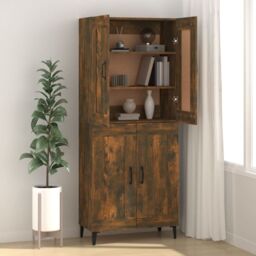Berkfield Home Sideboard Smoked Oak 69.5x34x90 cm Engineered Wood in Brown - thumbnail 3