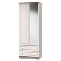 Ready Assembled 2 U Stratford Tall 2 Door 2drw Mirrored Wardrobe (Ready Assembled) in Taupe - thumbnail 3