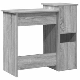 Berkfield Home Desk with Shelves Grey Sonoma 84x40x78 cm Engineered Wood - Size: 84 x 40 x 78 cm - thumbnail 7