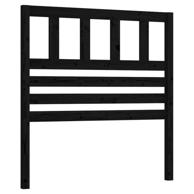 Berkfield Home Bed Headboard Black 96x4x100 cm Solid Wood Pine - Size: 96 x 4 x 100 cm - image 1