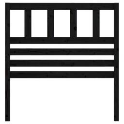 Berkfield Home Bed Headboard Black 96x4x100 cm Solid Wood Pine - Size: 96 x 4 x 100 cm - thumbnail 3