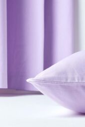 Homescapes Cotton Plain Cushion Cover in Mauve - Size: 60 cm x 60 cm - thumbnail 5
