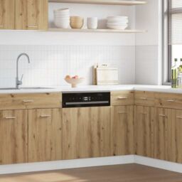 Berkfield Home Dishwasher Panel Artisan Oak 60x1.5x67 cm Engineered Wood in Brown - thumbnail 1