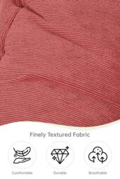 Soft Padded Corduroy Home Chair Cushion in Red - Size: 55 cm x 55 cm - thumbnail 3