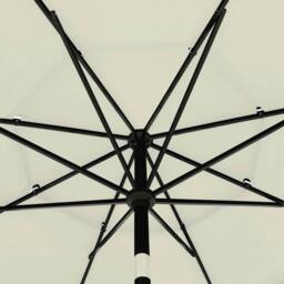Berkfield Home Harmful 3-Tier Parasol with Aluminium Pole Sand 3.5 m in Beige - thumbnail 6