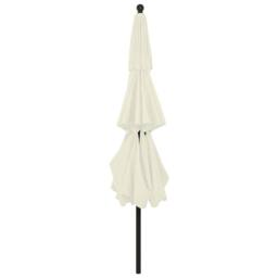 Berkfield Home Harmful 3-Tier Parasol with Aluminium Pole Sand 3.5 m in Beige - thumbnail 4
