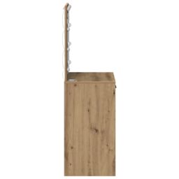 Berkfield Home Dressing Table with LED Lights Artisan Oak 50x41x135 cm in Brown - Size: 50 x 41 x 135 cm - thumbnail 6