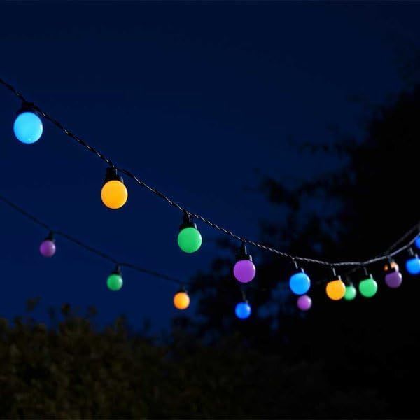 Marco Paul 4.35m Multicoloured Solar Powered Festoon String Lights - image 1