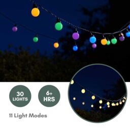 Marco Paul 4.35m Multicoloured Solar Powered Festoon String Lights - thumbnail 4