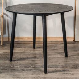 Nordlys Round Scandinavian Design Dining Table Wood in Black - thumbnail 6