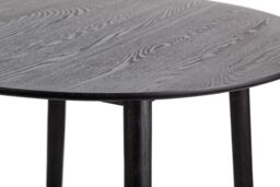 Nordlys Round Scandinavian Design Dining Table Wood in Black - thumbnail 4