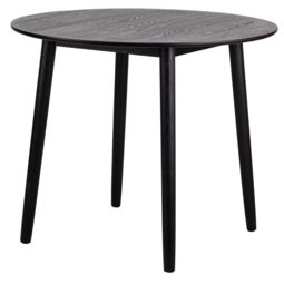 Nordlys Round Scandinavian Design Dining Table Wood in Black - thumbnail 1