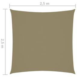 Berkfield Home Sunshade Sail Oxford Fabric Square 2.5x2.5 m Beige - thumbnail 6